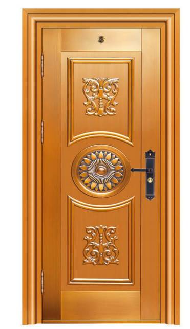 Luxury single open copper door