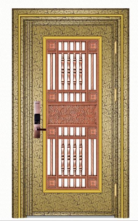 Stainless steel color steel door