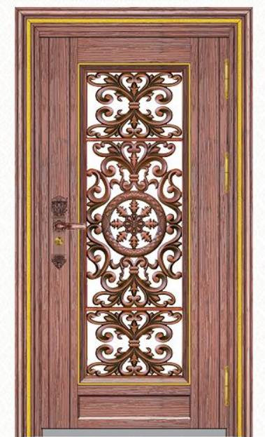 Stainless steel color steel door
