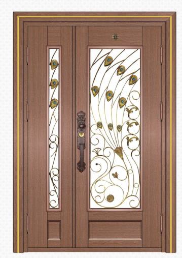Stainless steel color steel door