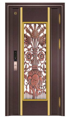 Stainless steel color steel door