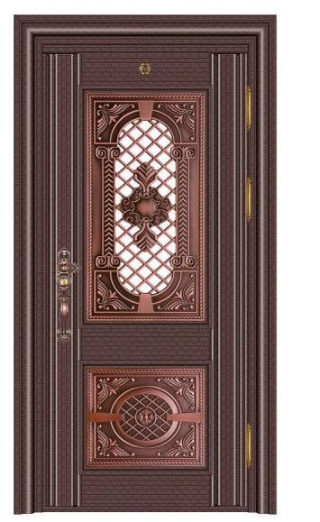 Stainless steel color steel door