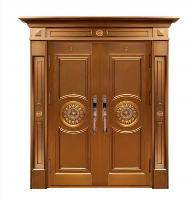 Luxury single open copper door