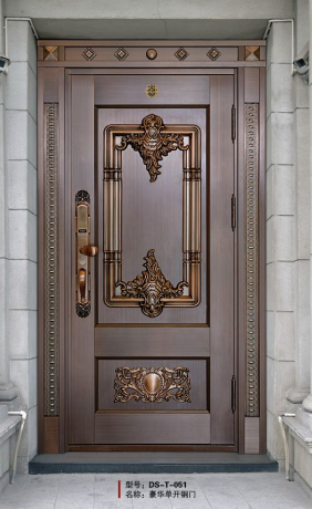 豪華單開銅門